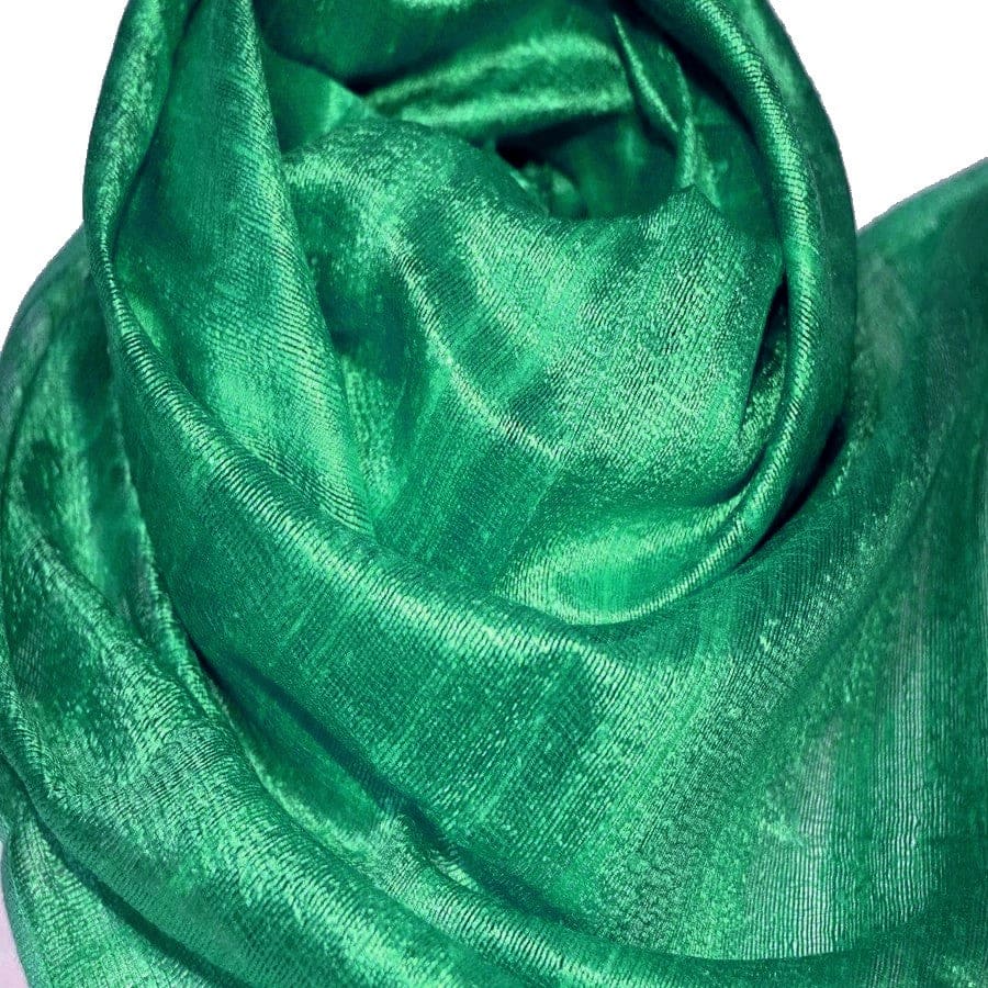 Esarfa-Sal din Matase Naturala Dupioni Raw Silk - Verde Smarald -> Cod:Dupion46 - esarfa sal din matase naturala dupioni raw silk