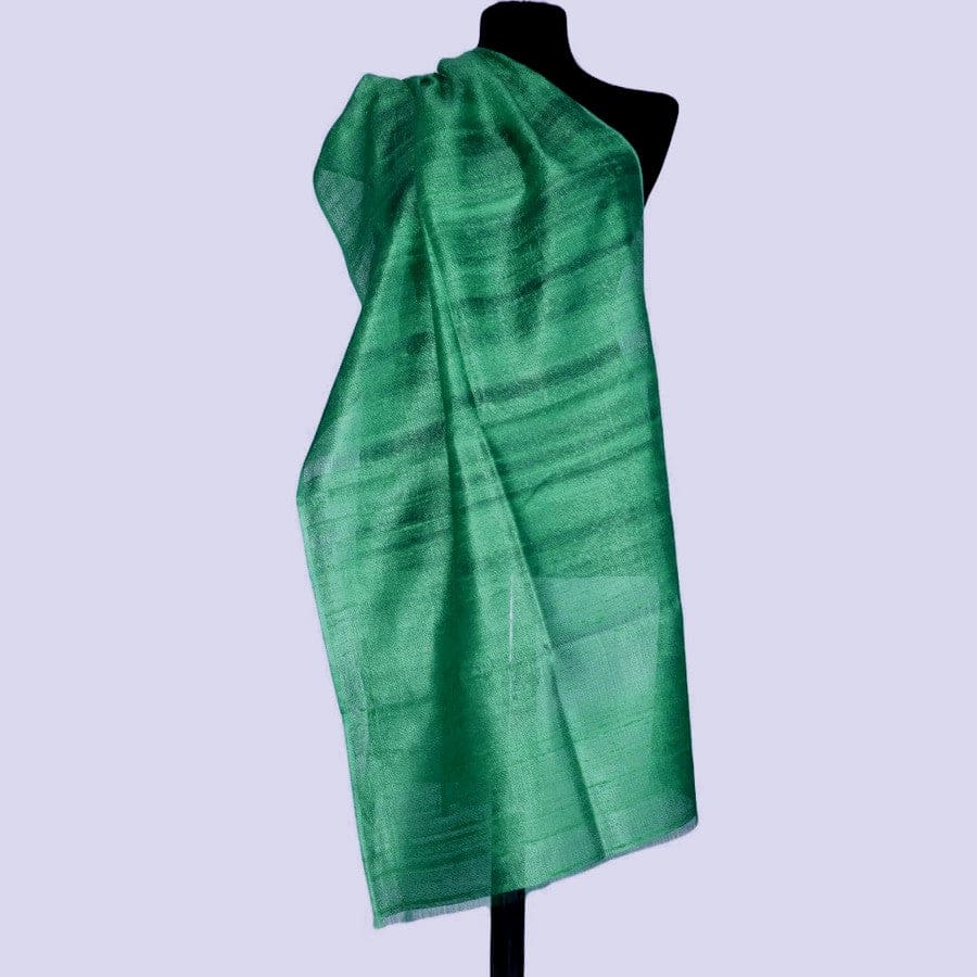 Esarfa-Sal din Matase Naturala Dupioni Raw Silk - Verde Smarald -> Cod:Dupion46 - esarfa sal din matase naturala dupioni raw silk