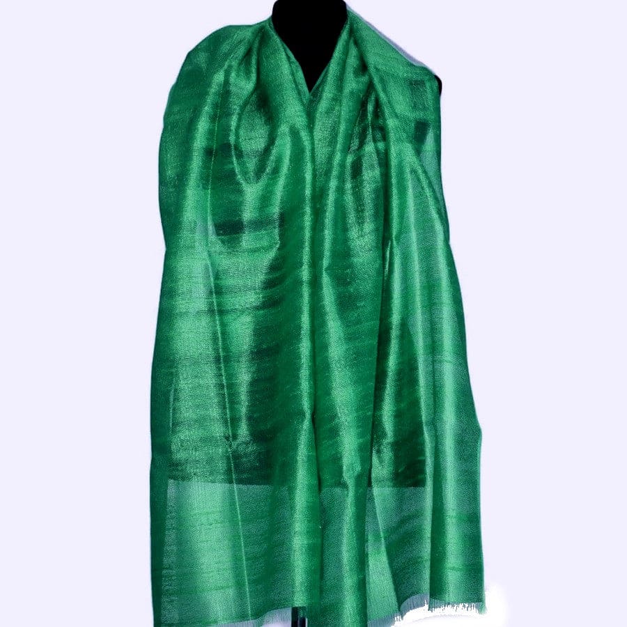 Esarfa-Sal din Matase Naturala Dupioni Raw Silk - Verde Smarald -> Cod:Dupion46 - esarfa sal din matase naturala dupioni raw silk