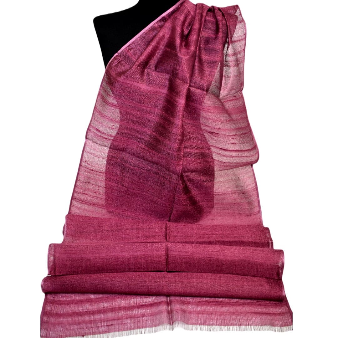 Esarfa-Sal din Matase Naturala Dupioni Raw Silk - Wine Magenta Shade -> Cod:Dupion1 - esarfa sal din matase naturala dupioni raw silk