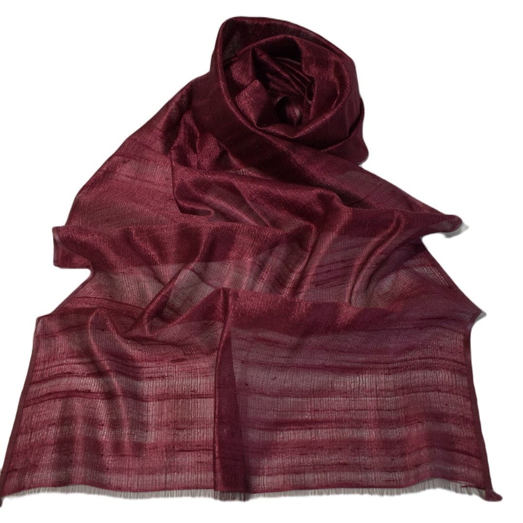 Esarfa-Sal din Matase Naturala Dupioni Raw Silk - Wine Magenta Shade -> Cod:Dupion1 - esarfa sal din matase naturala dupioni raw silk