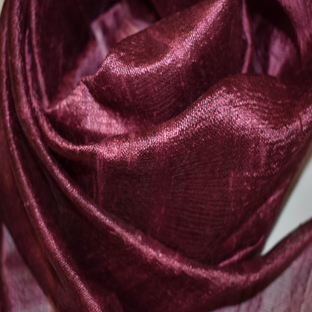 Esarfa-Sal din Matase Naturala Dupioni Raw Silk - Wine Magenta Shade -> Cod:Dupion1 - esarfa sal din matase naturala dupioni raw silk