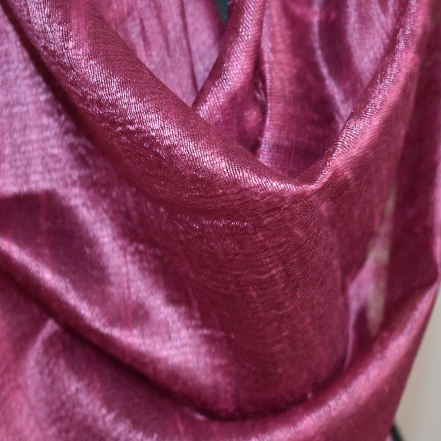Esarfa-Sal din Matase Naturala Dupioni Raw Silk - Wine Magenta Shade -> Cod:Dupion6 - esarfa sal din matase naturala dupioni raw silk