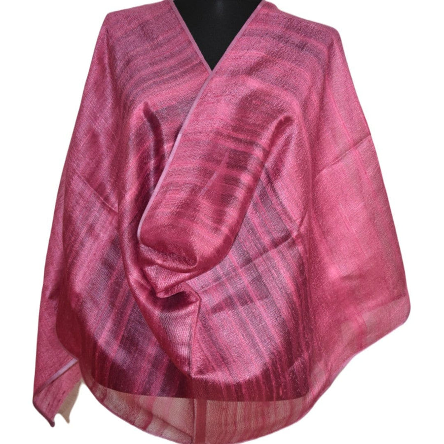 Esarfa-Sal din Matase Naturala Dupioni Raw Silk - Wine Magenta Shade -> Cod:Dupion6 - esarfa sal din matase naturala dupioni raw silk