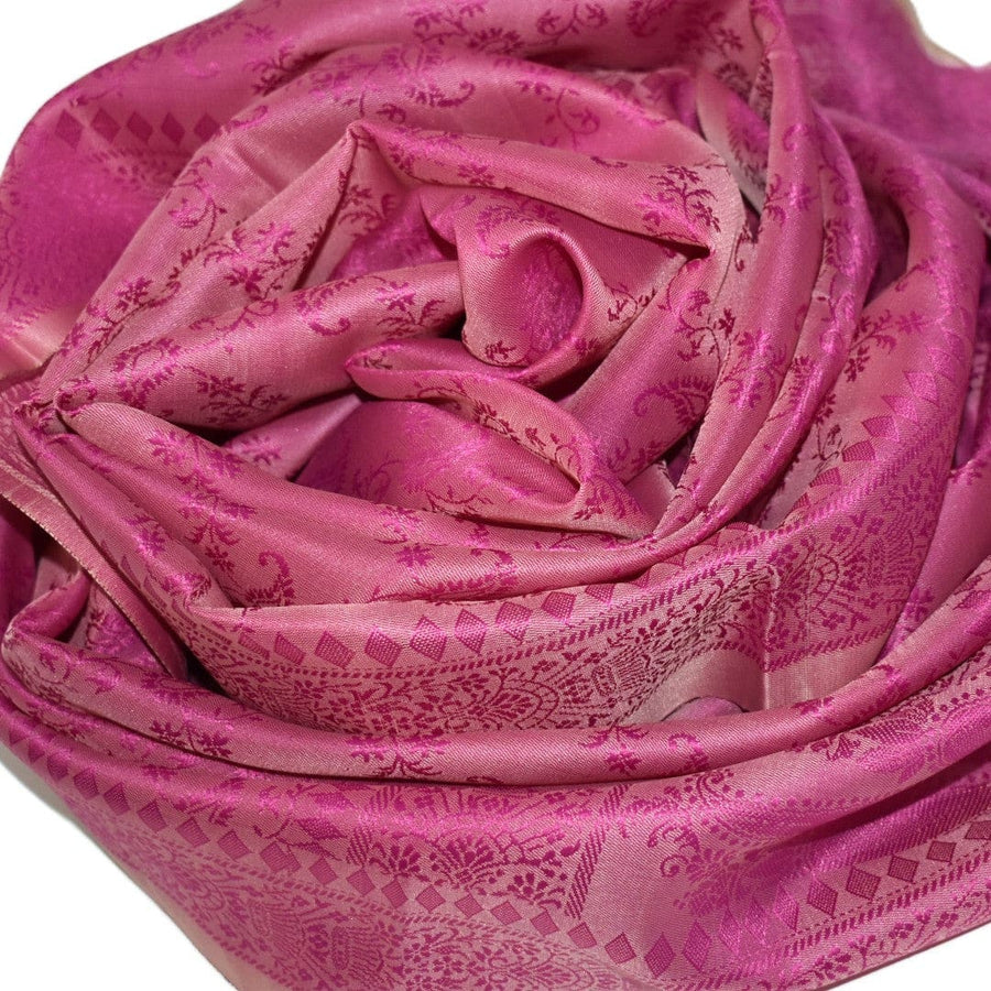 Esarfa-Sal din Matase Naturala si Fibre de Bananier -> PurpleMagenta & Bej -> Cod: New Banana Silk6 - Esarfa din matase naturala si fibre de