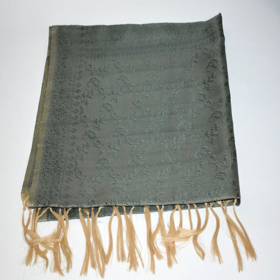 Esarfa-Sal din Matase Naturala si Fibre de Bananier -> Verde & Bej -> Cod: New Banana Silk12 - esarfa matase naturala si fibre bananier