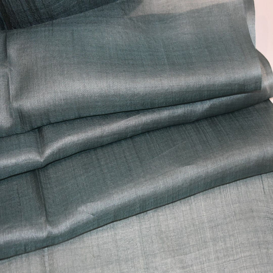 Esarfa-Sal din Matase Naturala Tussar Silk -> Heritage Shades of Blue Grey (Cod: Tussar7) - esarfa matase naturala tussar