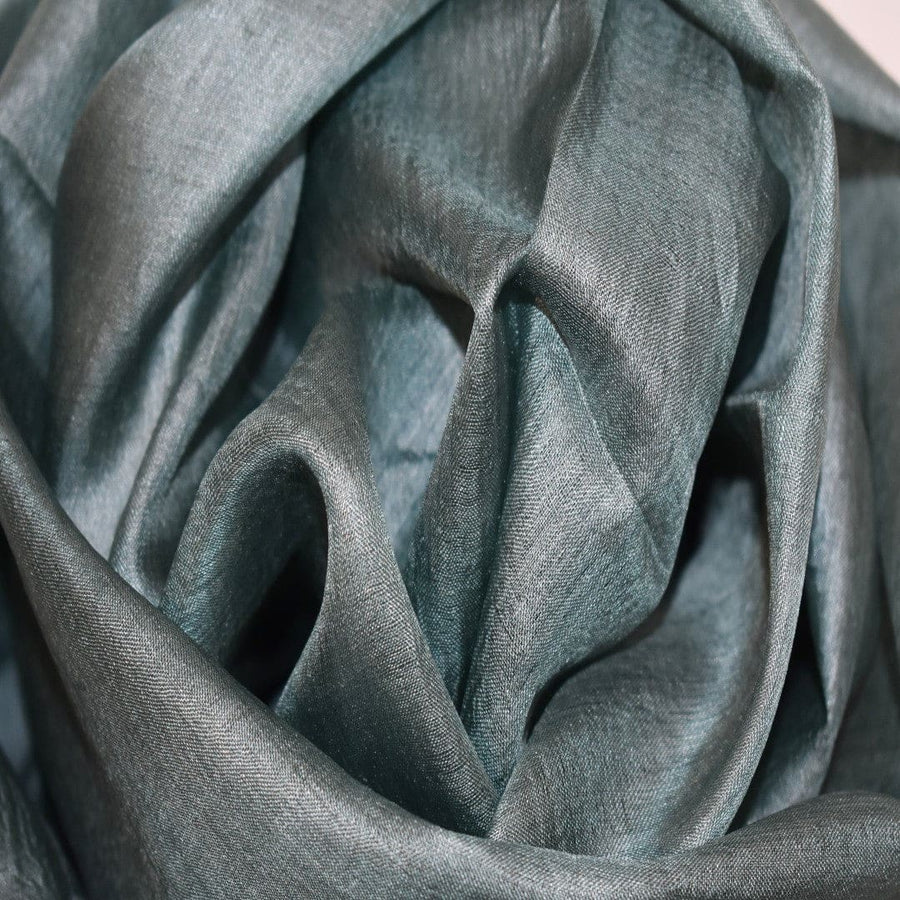 Esarfa-Sal din Matase Naturala Tussar Silk -> Heritage Shades of Blue Grey (Cod: Tussar7) - esarfa matase naturala tussar