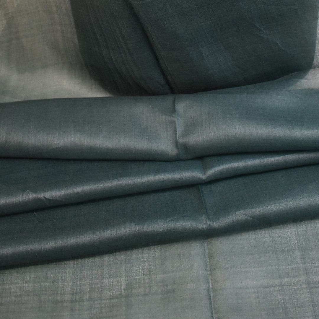 Esarfa-Sal din Matase Naturala Tussar Silk -> Heritage Shades of Blue Grey (Cod: Tussar7) - esarfa matase naturala tussar