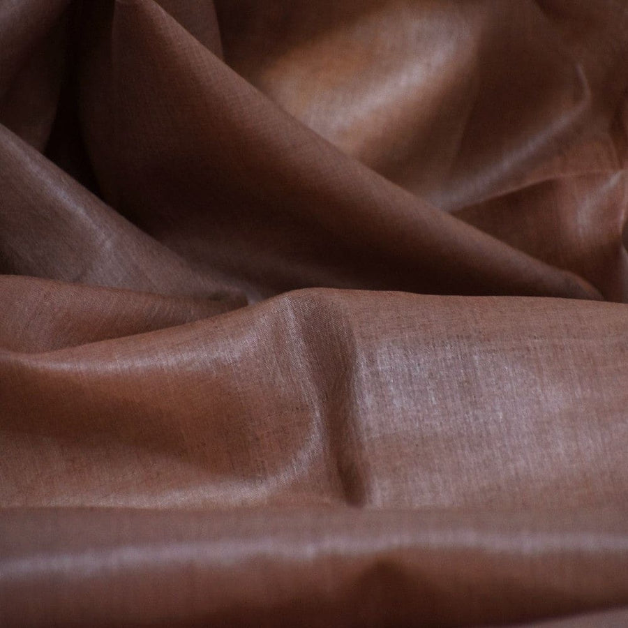Esarfa-Sal din Matase Naturala Tussar Silk -> Heritage Shades of Cioco Mocha - Esarfa Matase Premium