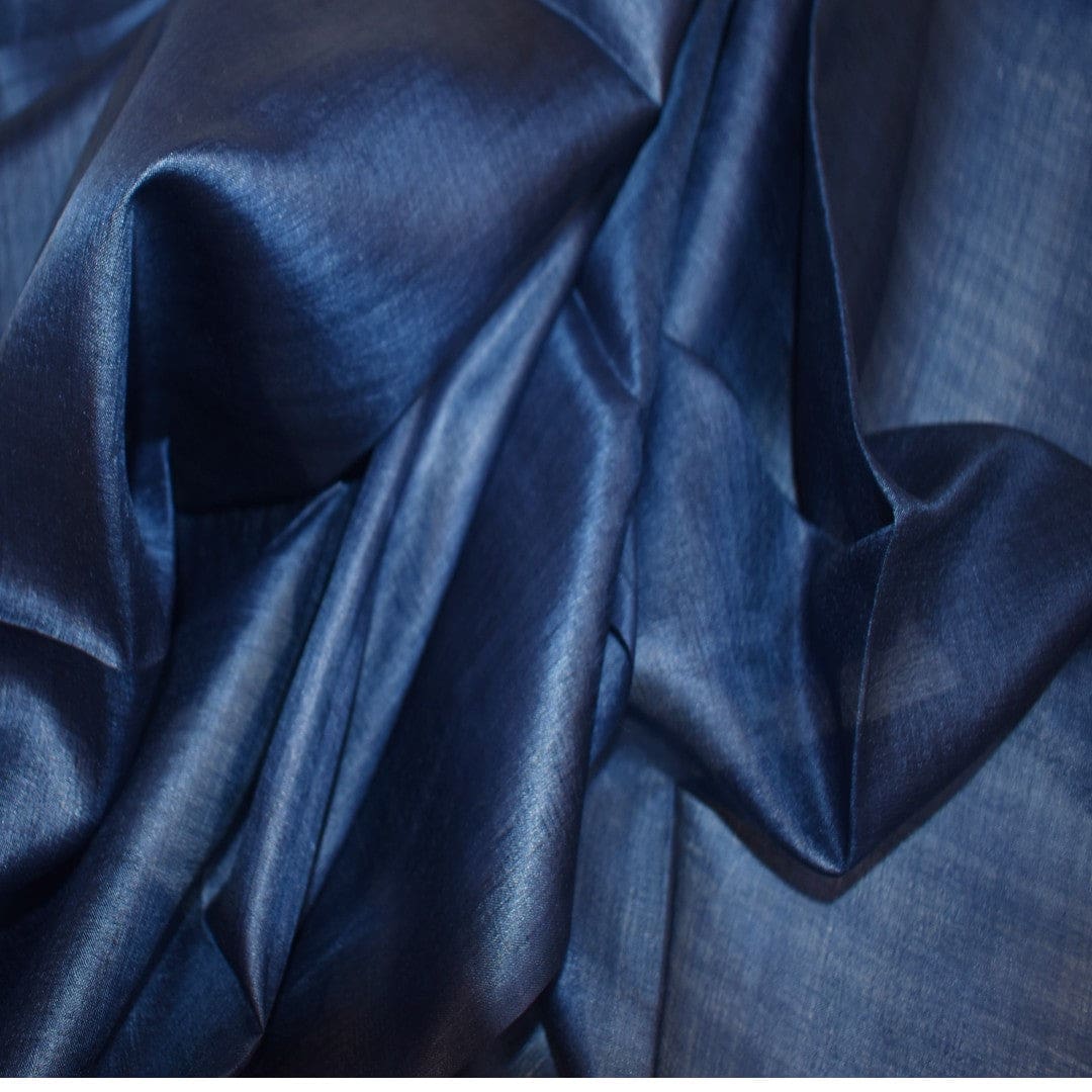 Esarfa-Sal din Matase Naturala Tussar Silk -> Heritage Shades of Indigo (Cod: Tussar1) - esarfa matase tussar silk