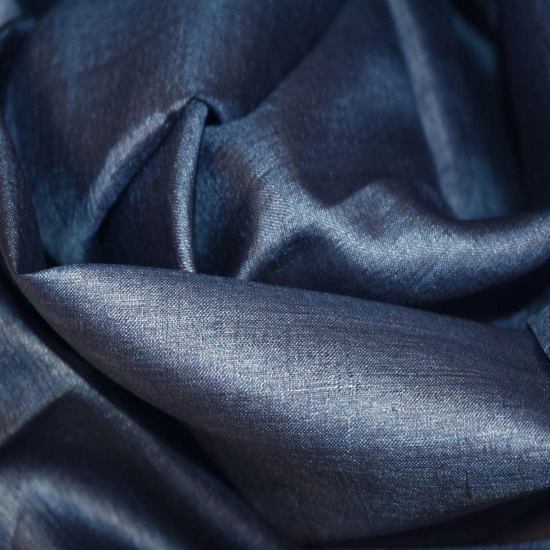 Esarfa-Sal din Matase Naturala Tussar Silk -> Heritage Shades of Indigo (Cod: Tussar1) - esarfa matase tussar silk