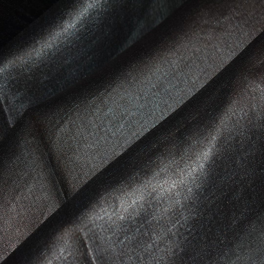Esarfa-Sal din Matase Naturala Tussar Silk -> Heritage Shades of Jet Black (Code: Tussar 5) - esarfa matase naturala tussar
