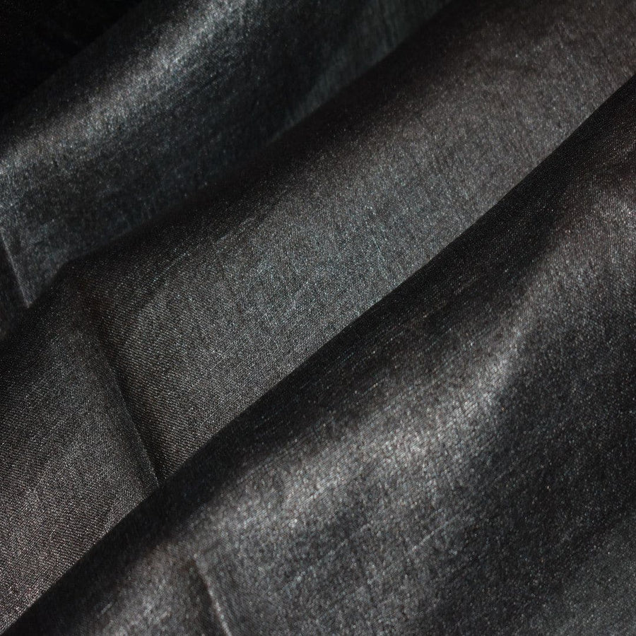 Esarfa-Sal din Matase Naturala Tussar Silk -> Heritage Shades of Jet Black (Code: Tussar 5) - esarfa matase naturala tussar