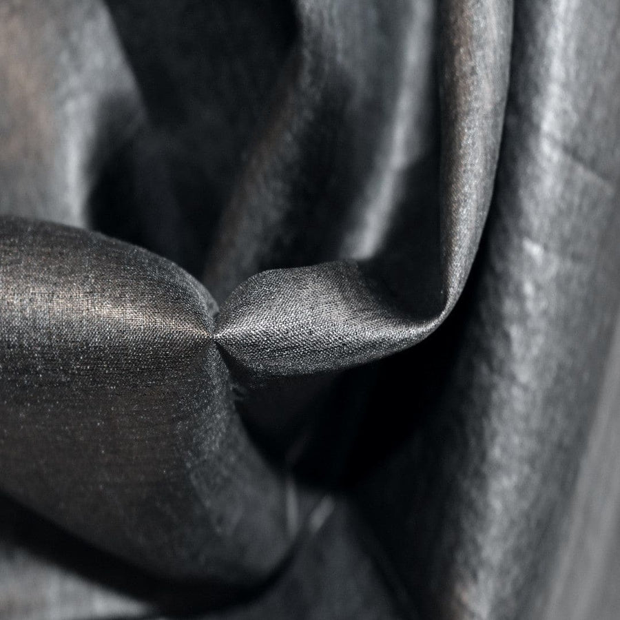 Esarfa-Sal din Matase Naturala Tussar Silk -> Heritage Shades of Jet Black (Code: Tussar 5) - esarfa matase naturala tussar