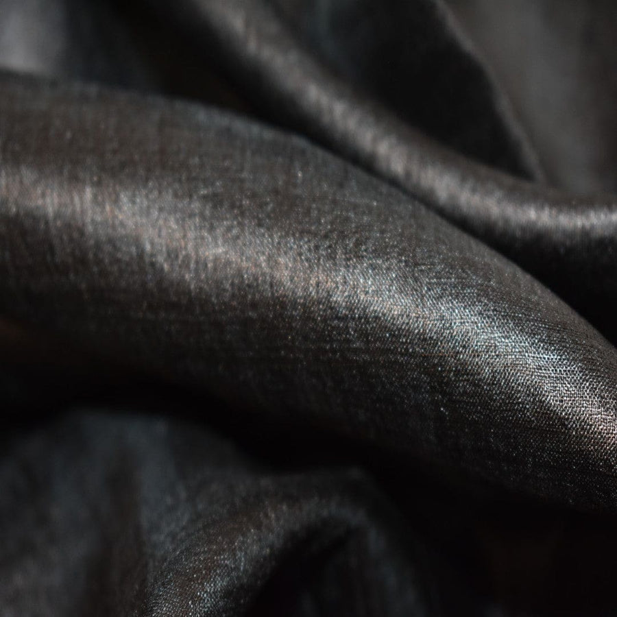 Esarfa-Sal din Matase Naturala Tussar Silk -> Heritage Shades of Jet Black (Code: Tussar 5) - esarfa matase naturala tussar