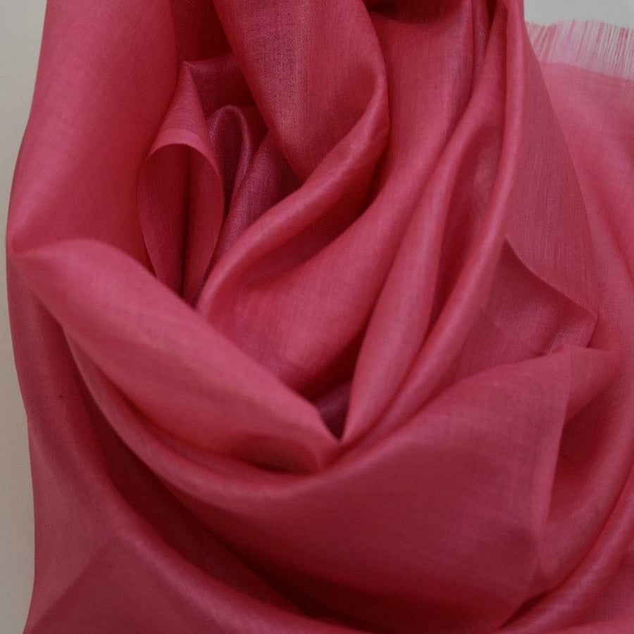 Esarfa-Sal din Matase Naturala Tussar Silk -> Heritage Shades of Magenta Roze (Cod: Tussar9) - esarfa matase naturala tussar