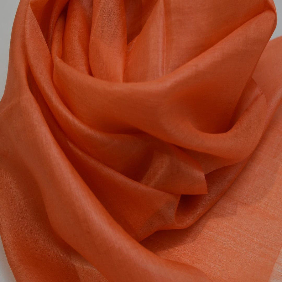 Esarfa-Sal din Matase Naturala Tussar Silk -> Heritage Shades of Orange Tangerine (Cod: Tussar8) - esarfa matase naturala tussar