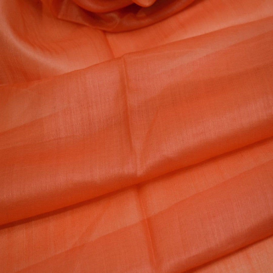 Esarfa-Sal din Matase Naturala Tussar Silk -> Heritage Shades of Orange Tangerine (Cod: Tussar8) - esarfa matase naturala tussar