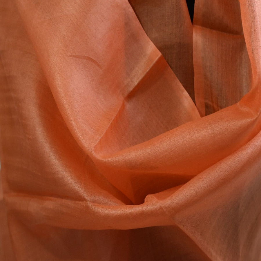 Esarfa-Sal din Matase Naturala Tussar Silk -> Heritage Shades of Orange Tangerine (Cod: Tussar8) - esarfa matase naturala tussar