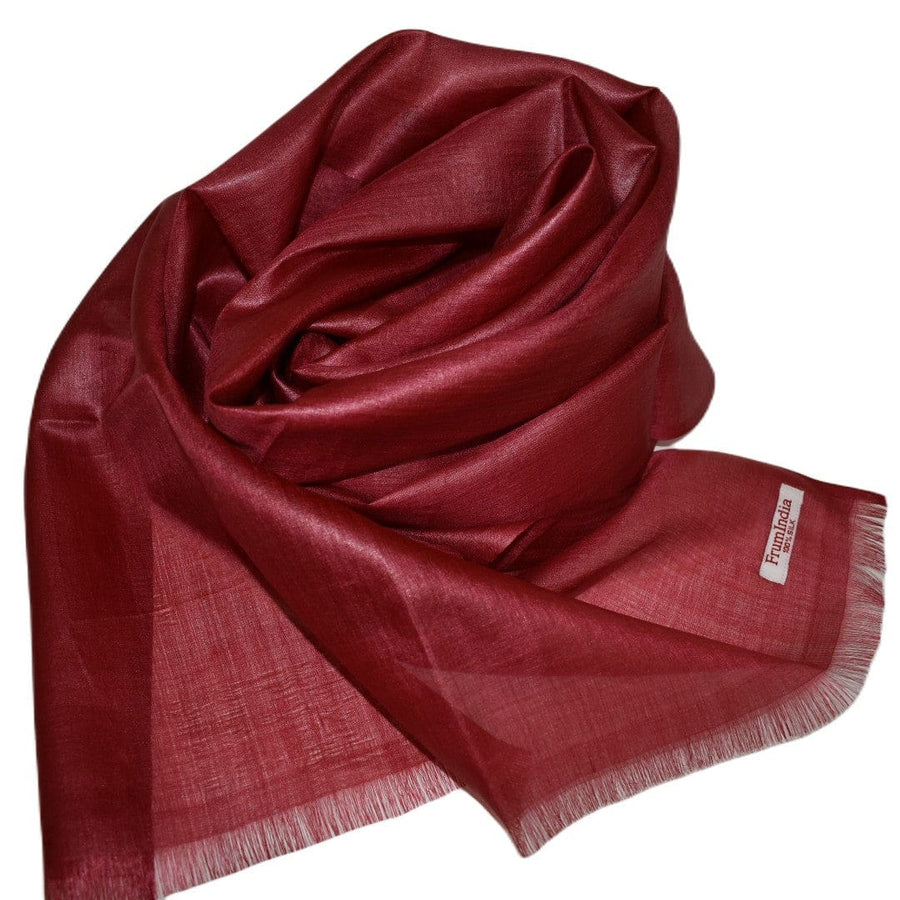 Esarfa-Sal din Matase Naturala Tussar Silk -> Heritage Shades of Red Magenta (Cod: Tussar3) - esarfa matase naturala tussar