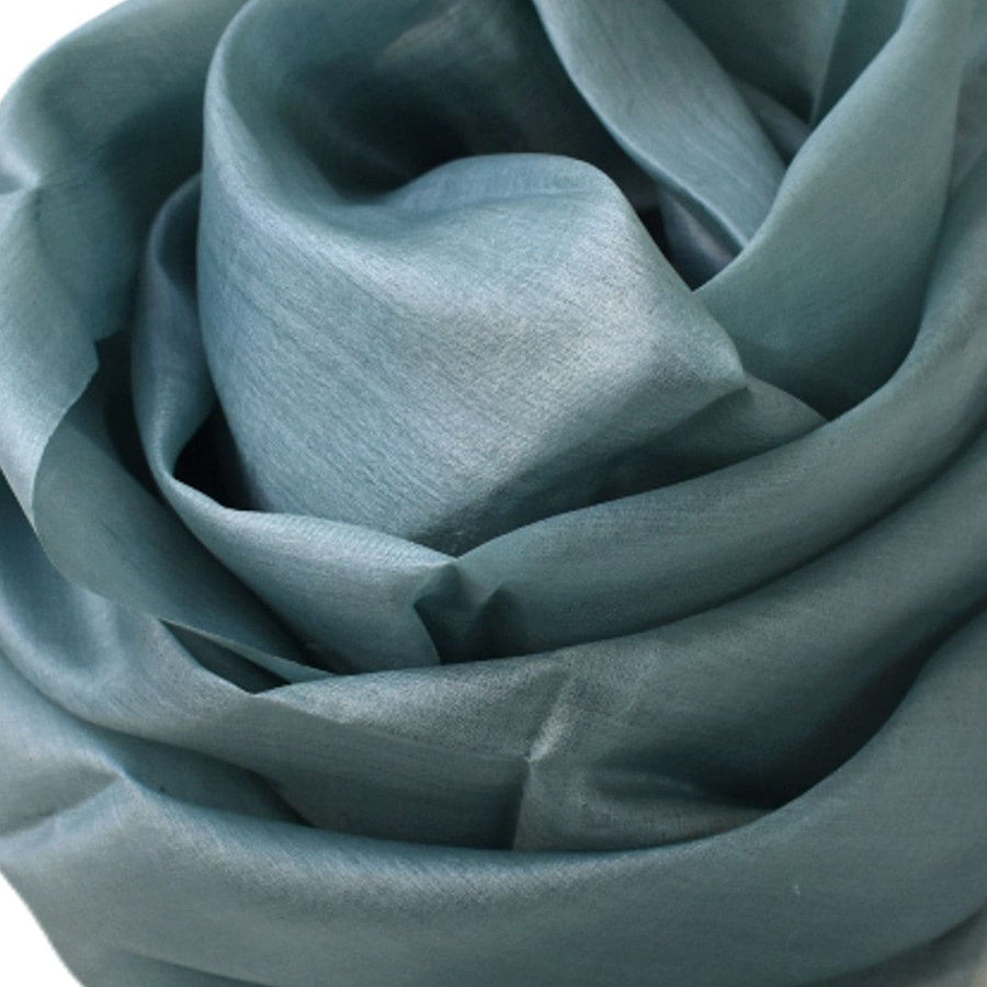 Esarfa-Sal din Matase Naturala Tussar Silk -> Heritage Shades of Steel Blue (Cod: Tussar10) - esarfa matase naturala tussar