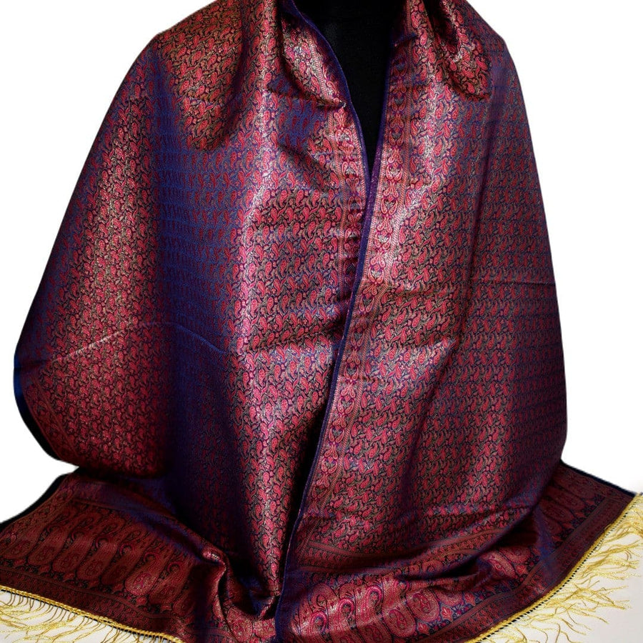 Esarfa-Sal - Handloom Banarasi Katan Silk Brocart /Mulberry Silk & Zari Border-> Brocart10 - esarfa Sal Banarasi Katan Silk Brocart