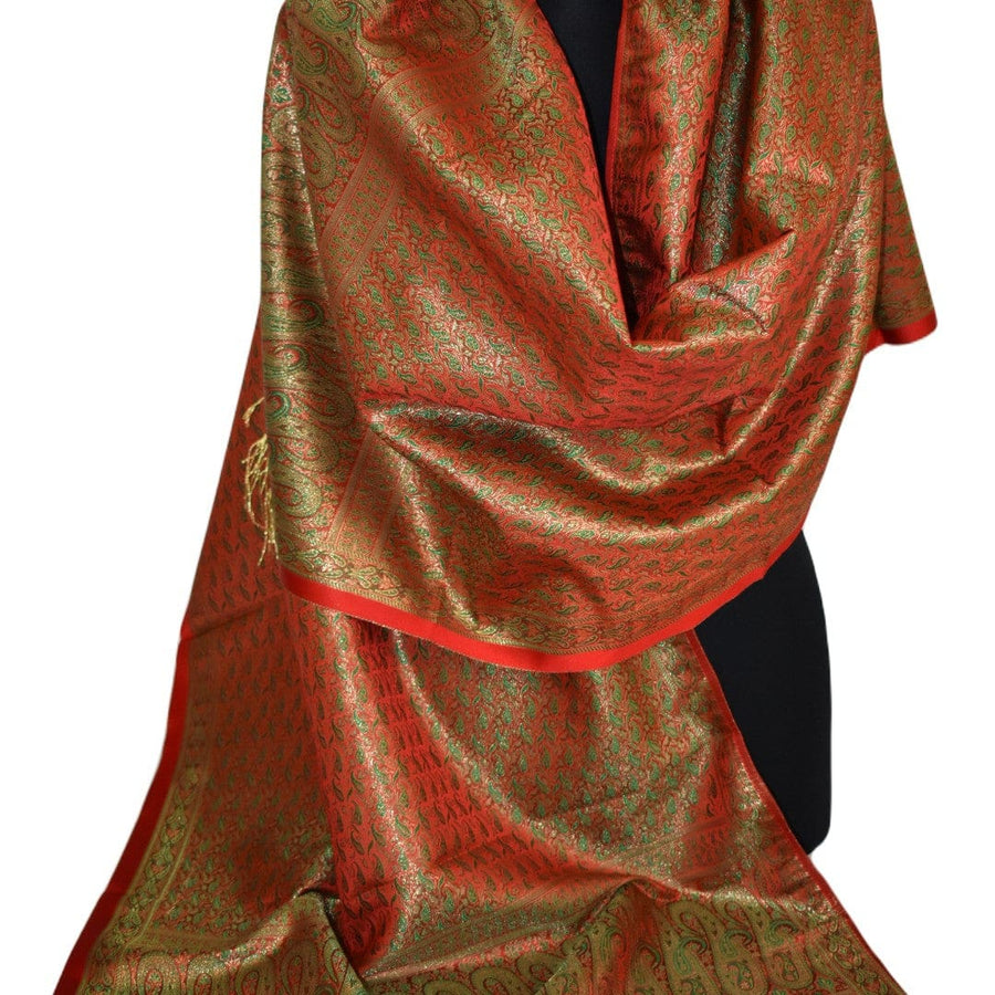 Esarfa-Sal - Handloom Banarasi Katan Silk Brocart /Mulberry Silk & Zari Border-> Brocart11 - esarfa Sal Banarasi Katan Silk Brocart
