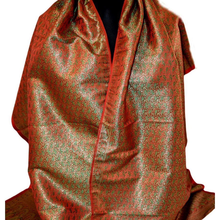 Esarfa-Sal - Handloom Banarasi Katan Silk Brocart /Mulberry Silk & Zari Border-> Brocart11 - esarfa Sal Banarasi Katan Silk Brocart