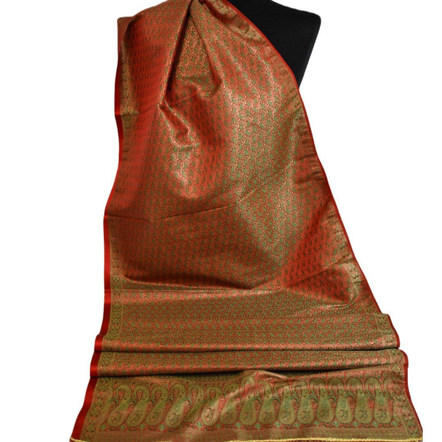Esarfa-Sal - Handloom Banarasi Katan Silk Brocart /Mulberry Silk & Zari Border-> Brocart11 - esarfa Sal Banarasi Katan Silk Brocart