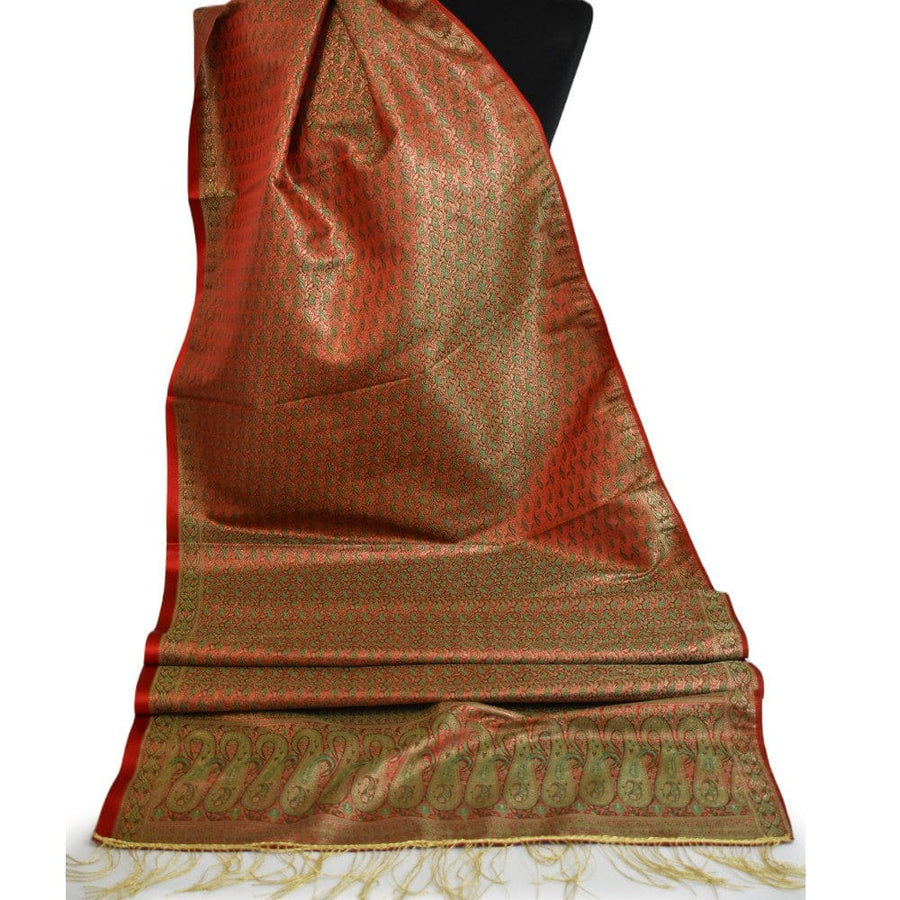 Esarfa-Sal - Handloom Banarasi Katan Silk Brocart /Mulberry Silk & Zari Border-> Brocart11 - esarfa Sal Banarasi Katan Silk Brocart