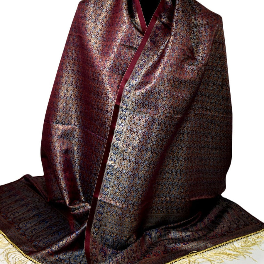 Esarfa-Sal - Handloom Banarasi Katan Silk Brocart /Mulberry Silk & Zari Border-> Brocart12 - esarfa Sal Banarasi Katan Silk Brocart