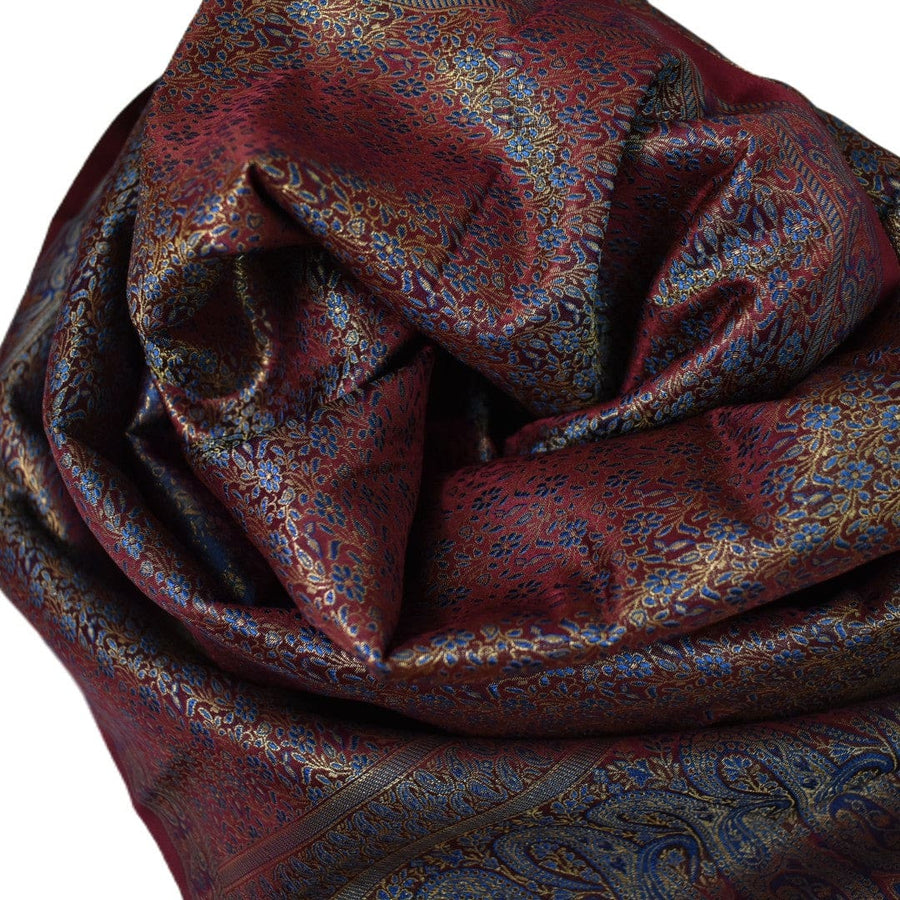 Esarfa-Sal - Handloom Banarasi Katan Silk Brocart /Mulberry Silk & Zari Border-> Brocart12 - esarfa Sal Banarasi Katan Silk Brocart
