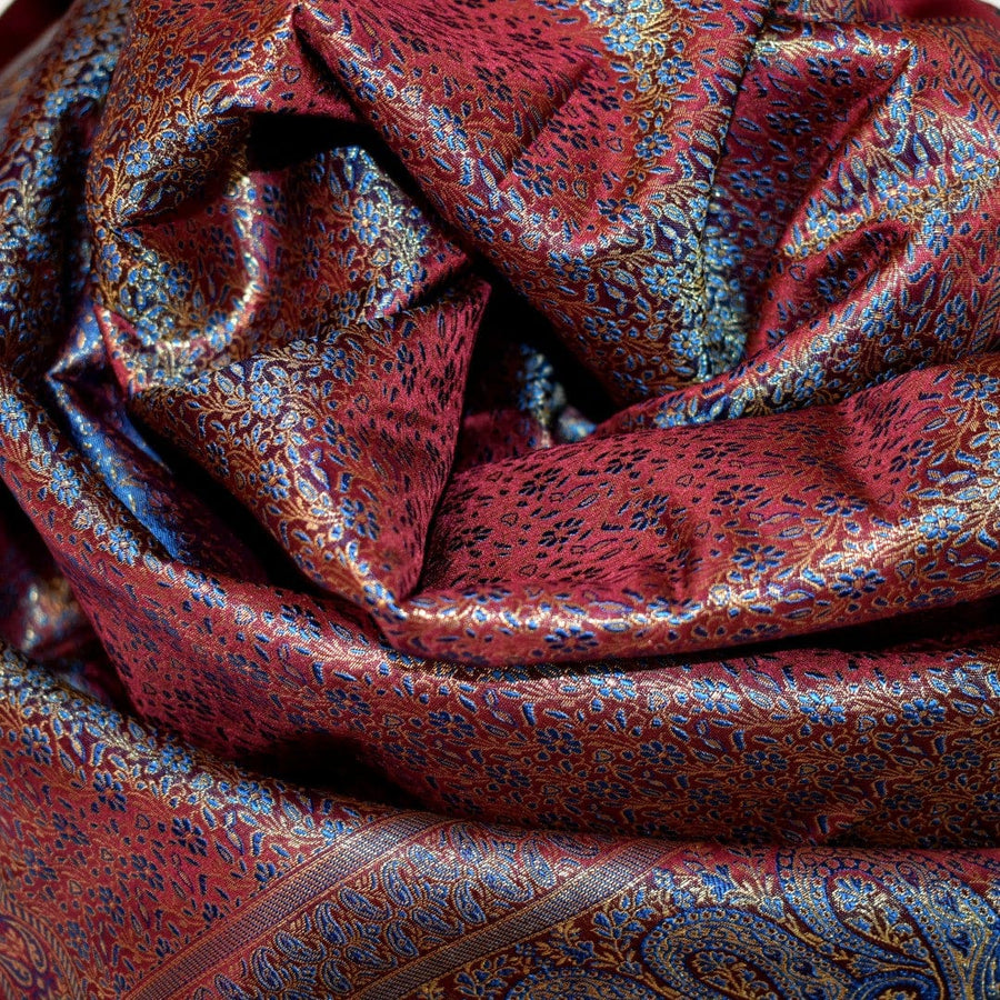 Esarfa-Sal - Handloom Banarasi Katan Silk Brocart /Mulberry Silk & Zari Border-> Brocart12 - esarfa Sal Banarasi Katan Silk Brocart