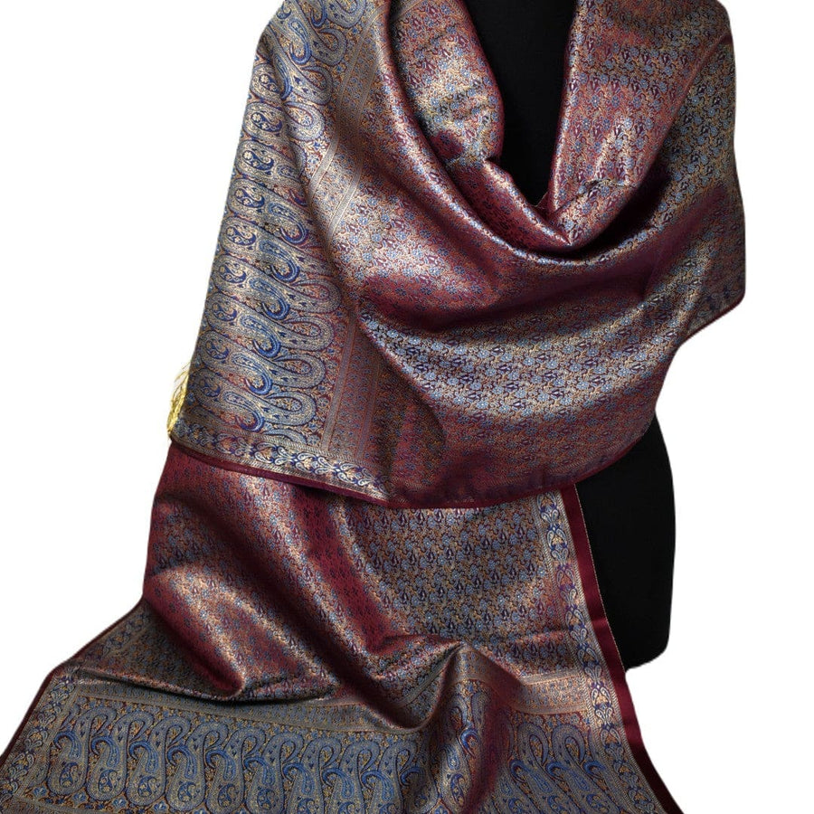 Esarfa-Sal - Handloom Banarasi Katan Silk Brocart /Mulberry Silk & Zari Border-> Brocart12 - esarfa Sal Banarasi Katan Silk Brocart