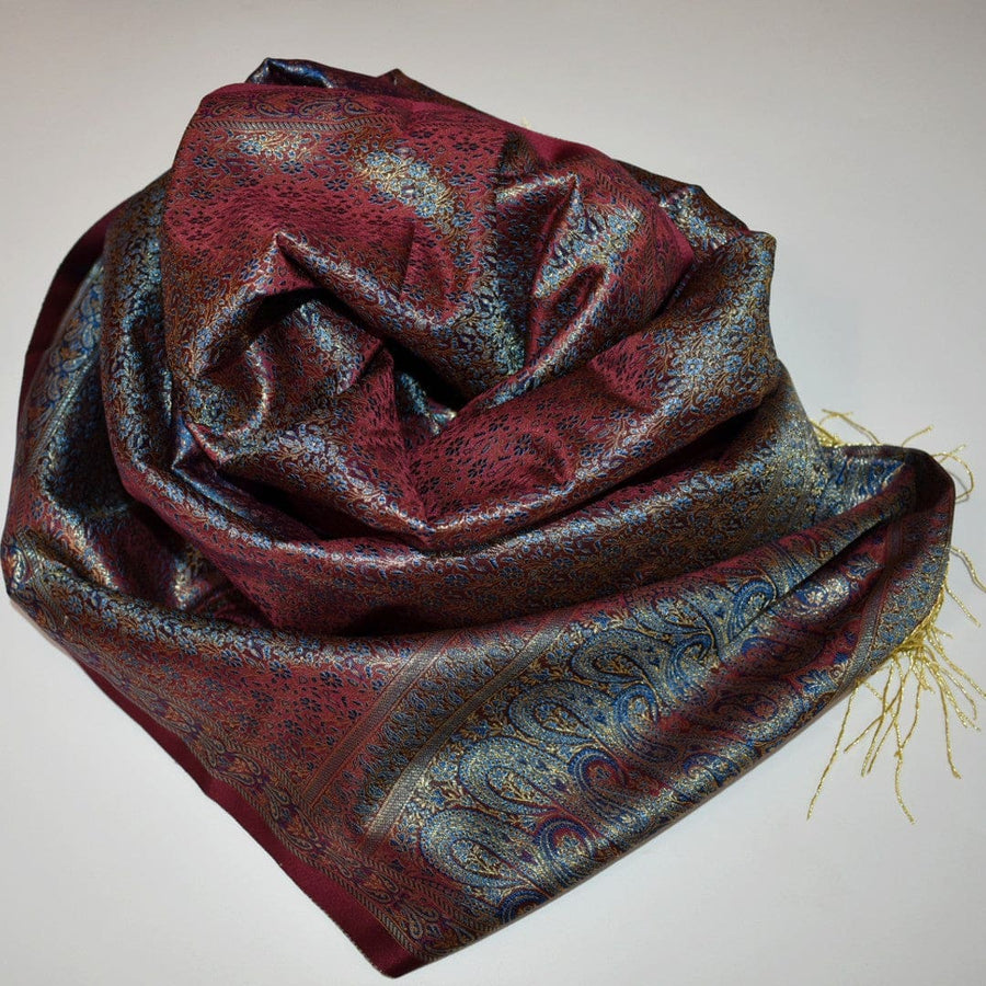 Esarfa-Sal - Handloom Banarasi Katan Silk Brocart /Mulberry Silk & Zari Border-> Brocart12 - esarfa Sal Banarasi Katan Silk Brocart