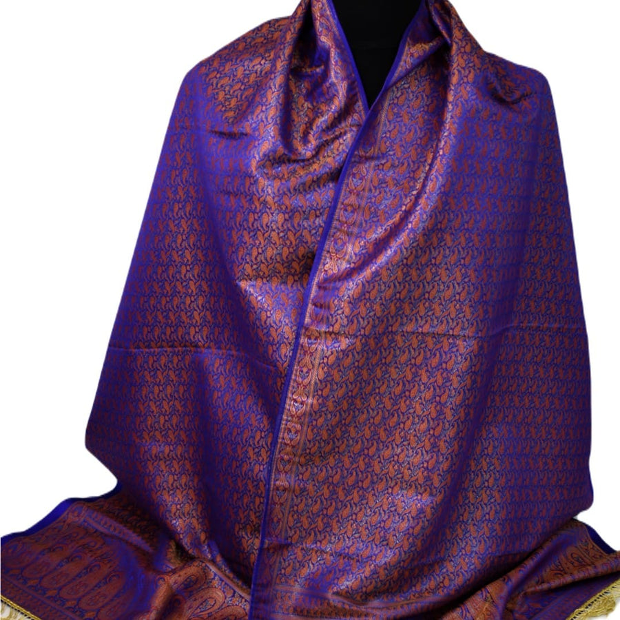 Esarfa-Sal - Handloom Banarasi Katan Silk Brocart /Mulberry Silk & Zari Border-> Brocart15 - esarfa Sal Banarasi Katan Silk Brocart