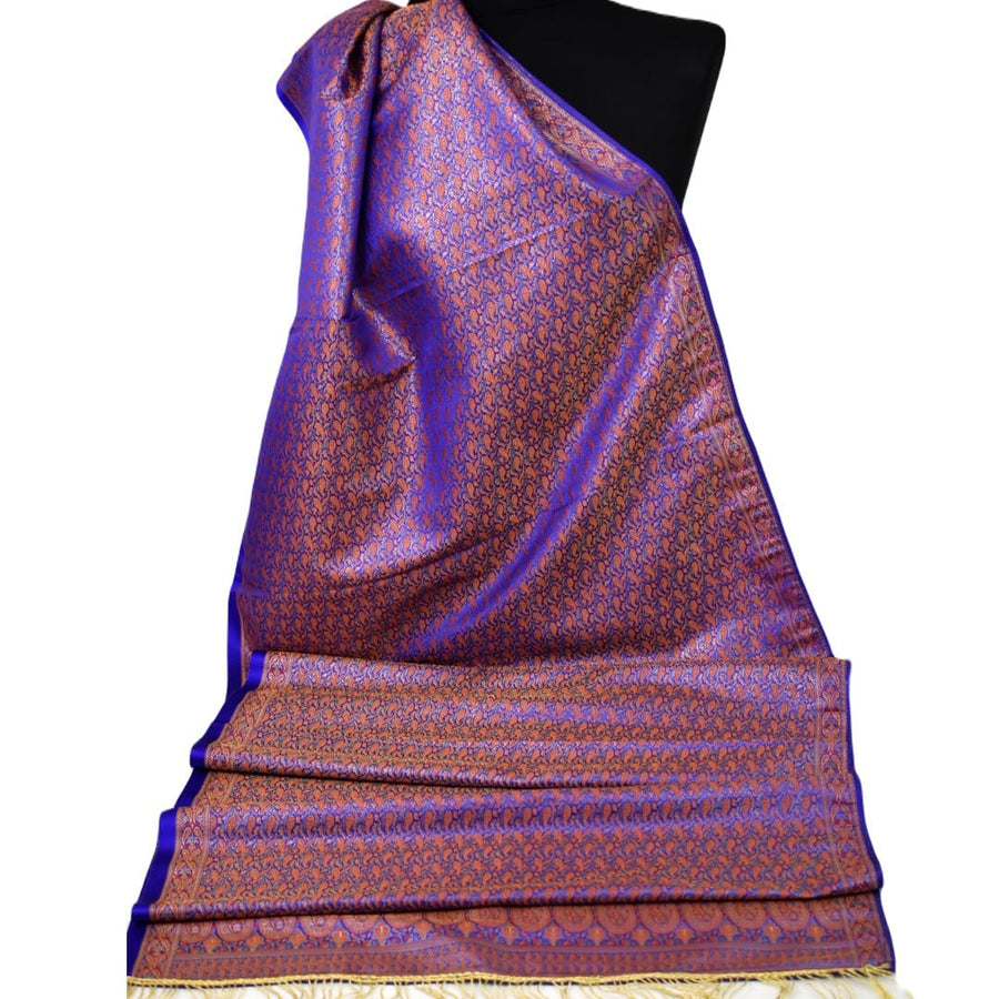 Esarfa-Sal - Handloom Banarasi Katan Silk Brocart /Mulberry Silk & Zari Border-> Brocart15 - esarfa Sal Banarasi Katan Silk Brocart