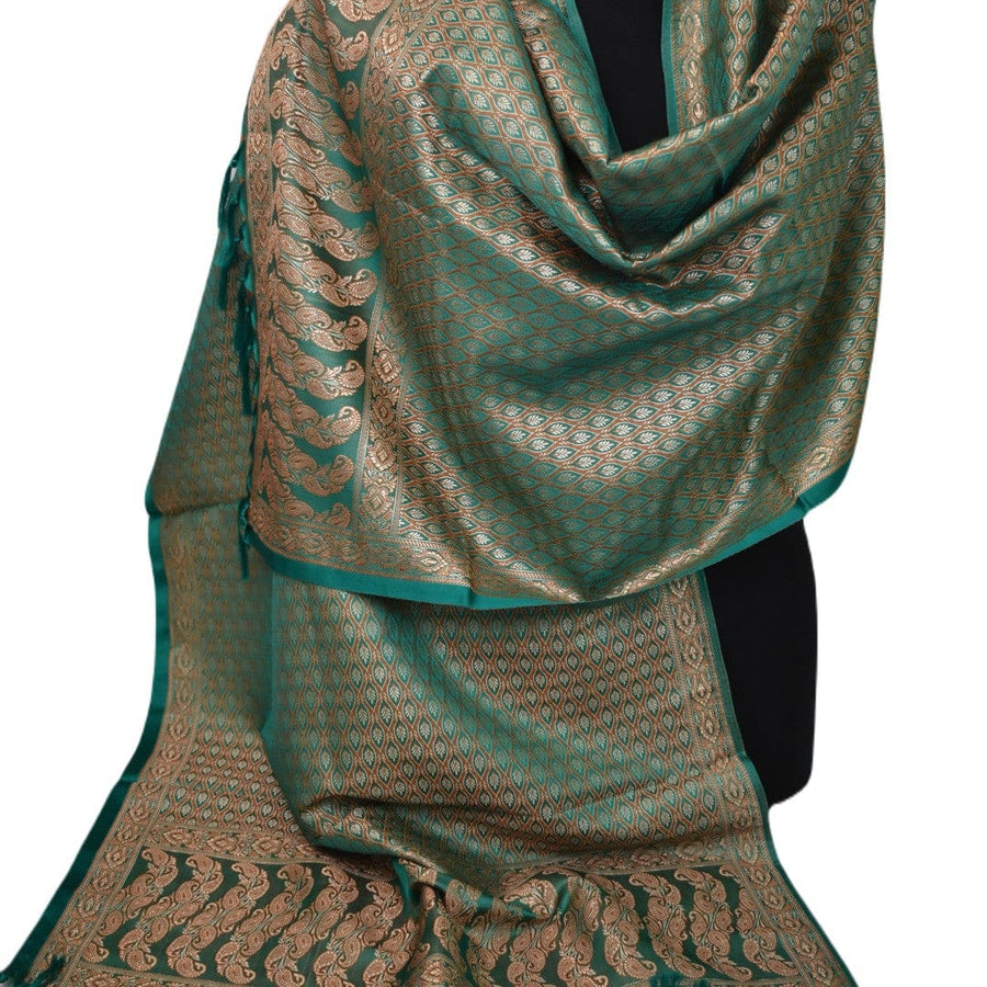 Esarfa-Sal - Handloom Banarasi Katan Silk Brocart /Mulberry Silk & Zari Border-> Brocart18 - esarfa Sal Banarasi Katan Silk Brocart