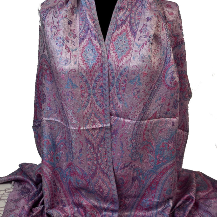 Esarfa SAL Premium Jamawar din 100% Matase Naturala - Heritage -> Cod: JamawarOct115 - Sal matase naturala jamawar