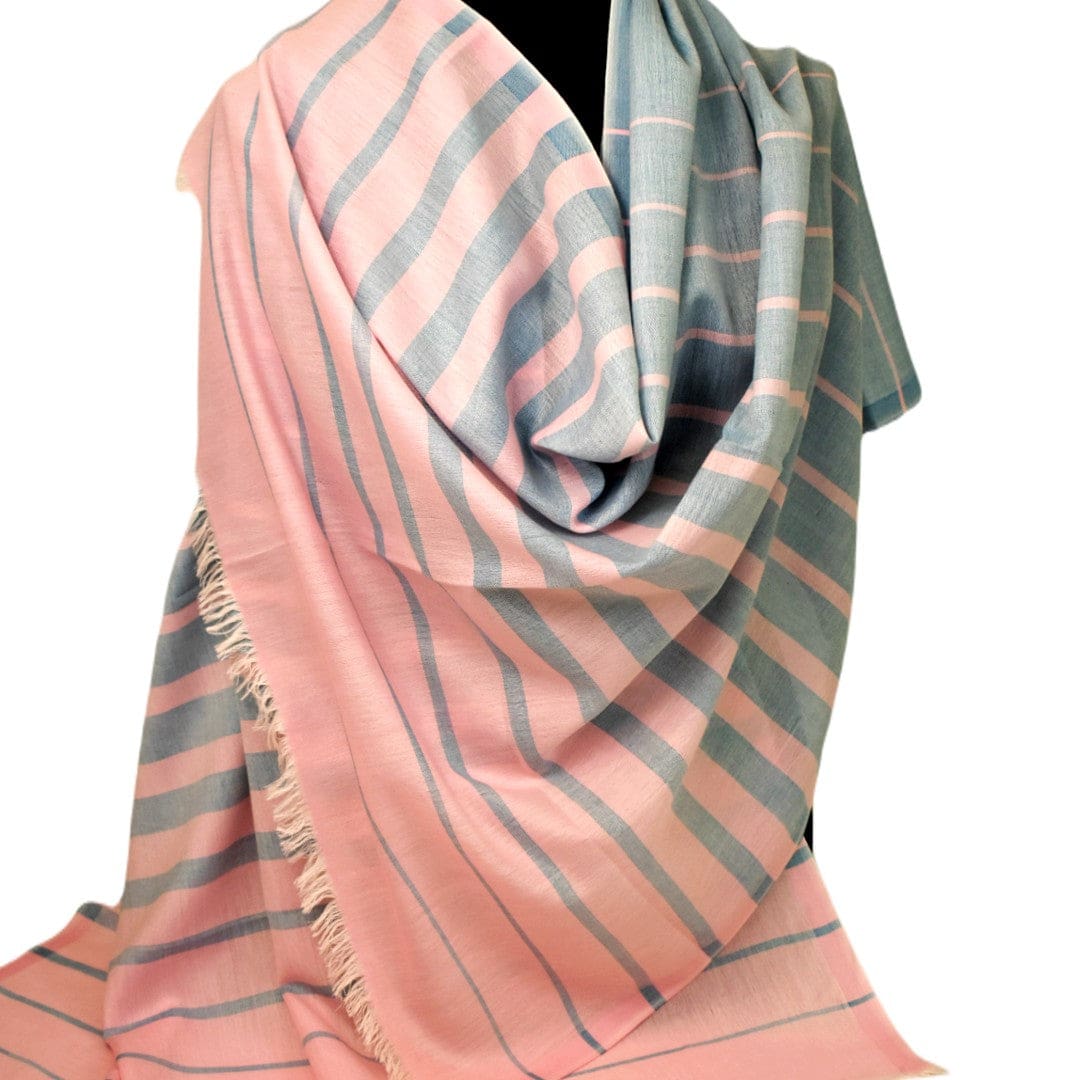 Esarfa-Sal tesuta manual din 100% Bumbac cu textura fina -> Cod: BMB16 - esarfa bumbac