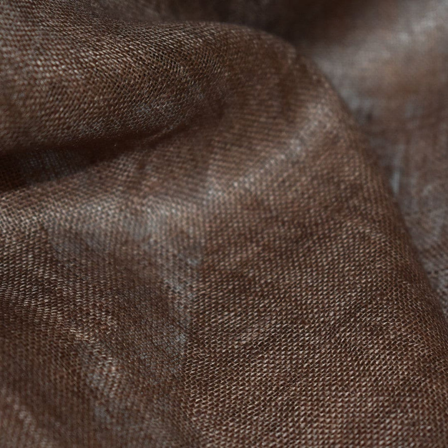 Esarfa-Sal tesuta manual din 100% IN (Linen 100% ) - Ciocolatiu -> Cod: Linen6 - esarfa din Linen (in)