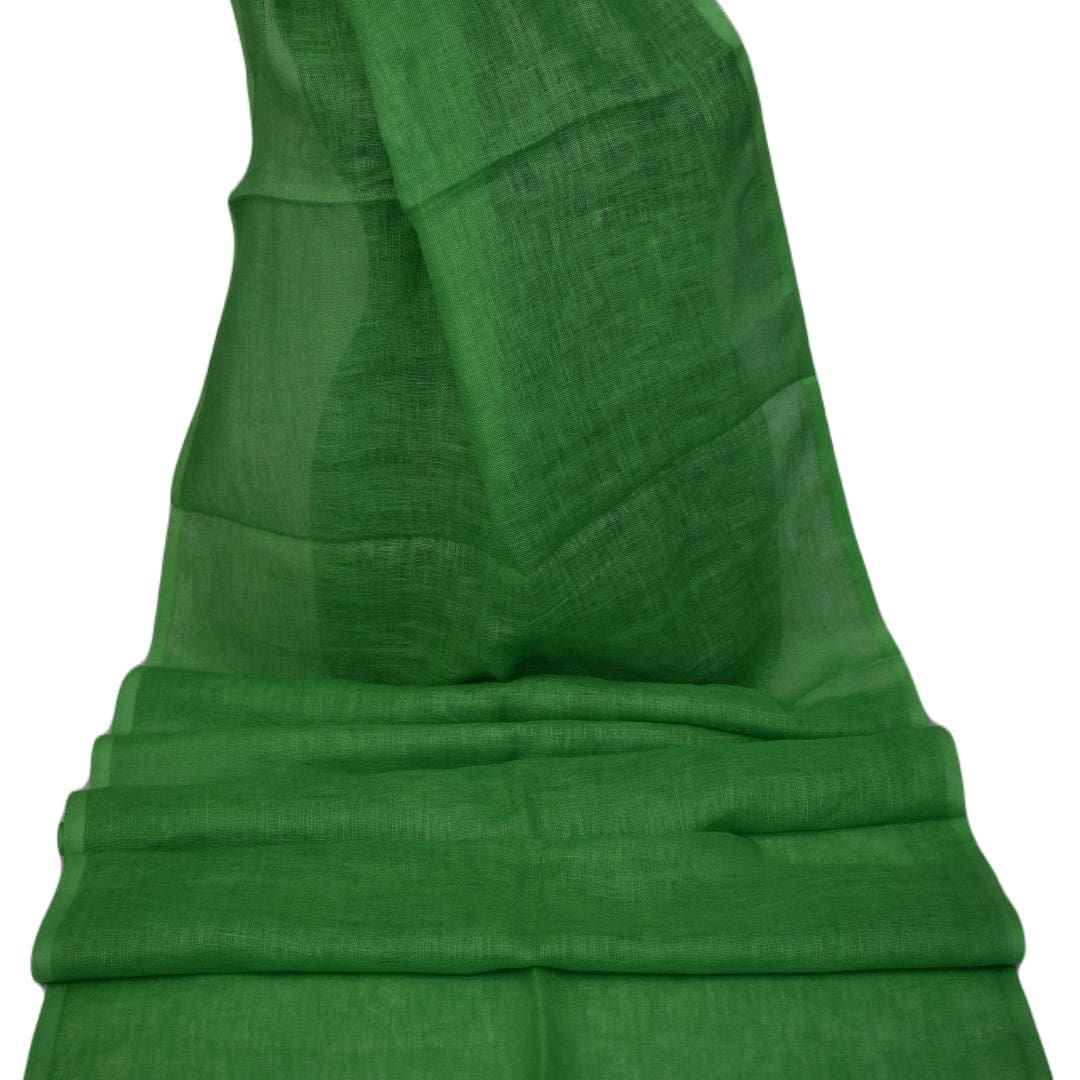 Esarfa-Sal tesuta manual din 100% IN (Linen 100% ) -Forest Green -> Cod: Linen4 - esarfa din Linen (in)