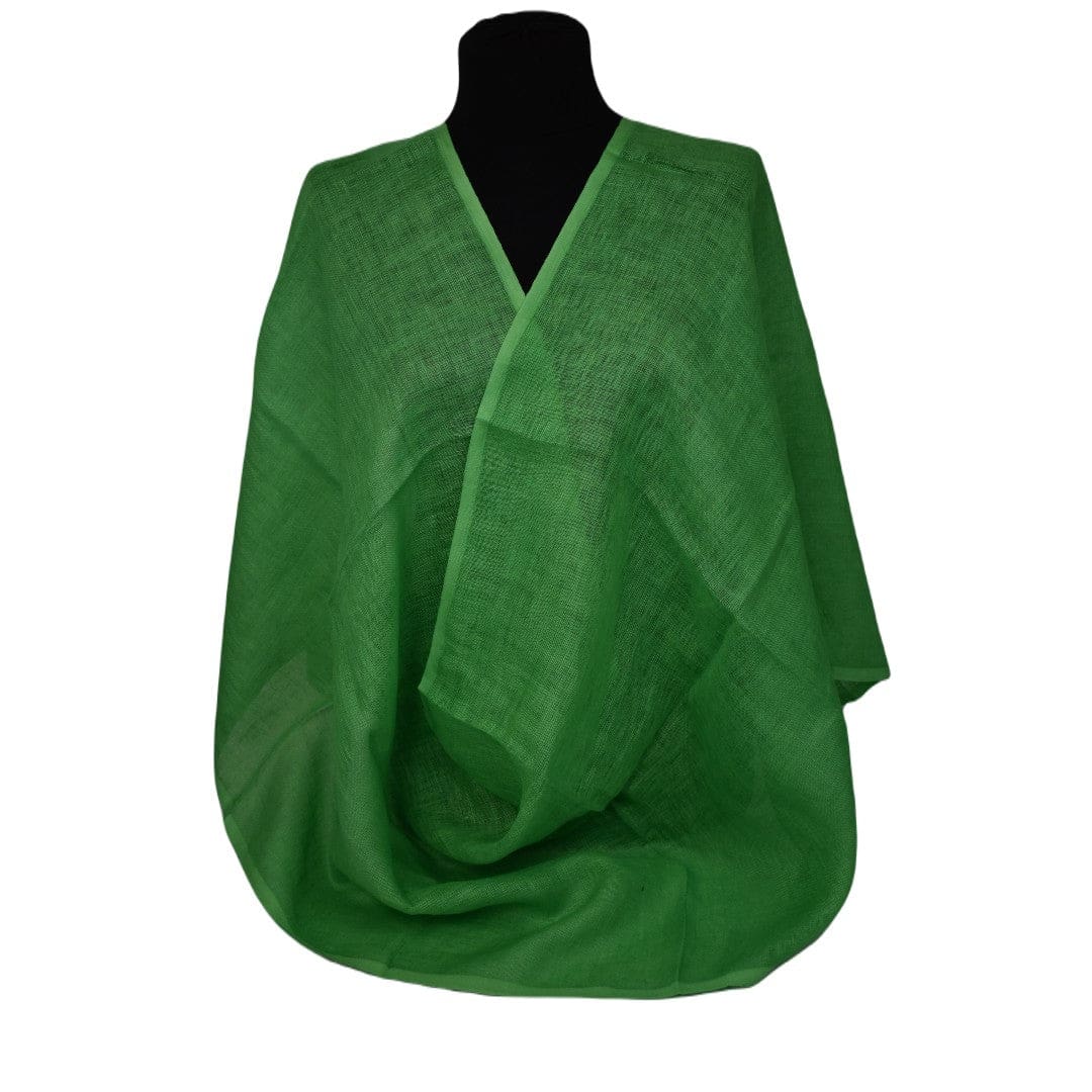 Esarfa-Sal tesuta manual din 100% IN (Linen 100% ) -Forest Green -> Cod: Linen4 - esarfa din Linen (in)