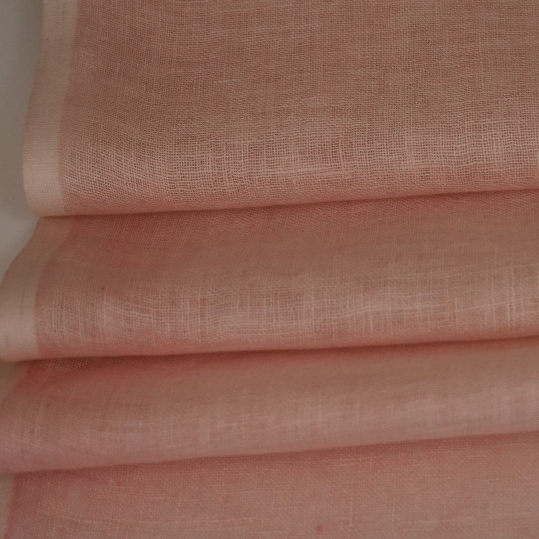 Esarfa-Sal tesuta manual din 100% IN (Linen 100% ) - Fuzzy Peach/Culoarea Anului 2024-> Cod: Linen13 - esarfa din Linen (in)
