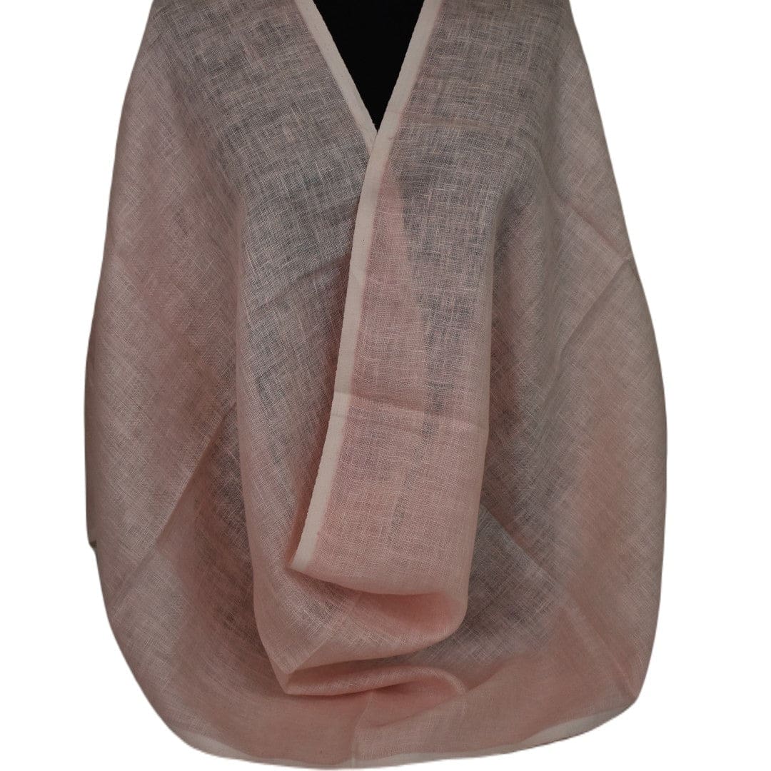 Esarfa-Sal tesuta manual din 100% IN (Linen 100% ) - Fuzzy Peach/Culoarea Anului 2024-> Cod: Linen13 - esarfa din Linen (in)