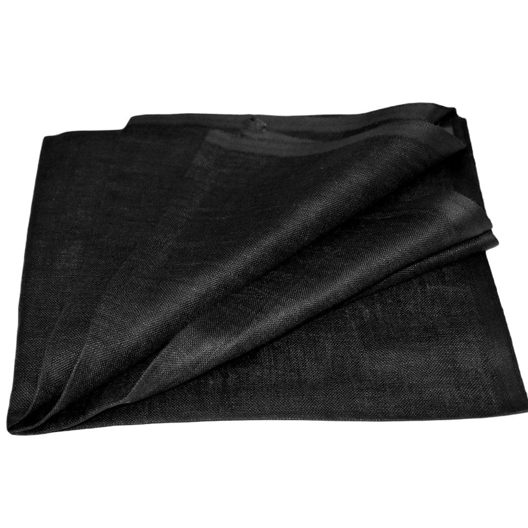 Esarfa-Sal tesuta manual din 100% IN (Linen 100% ) -Negru -> Cod: Linen3 - esarfa din Linen (in)
