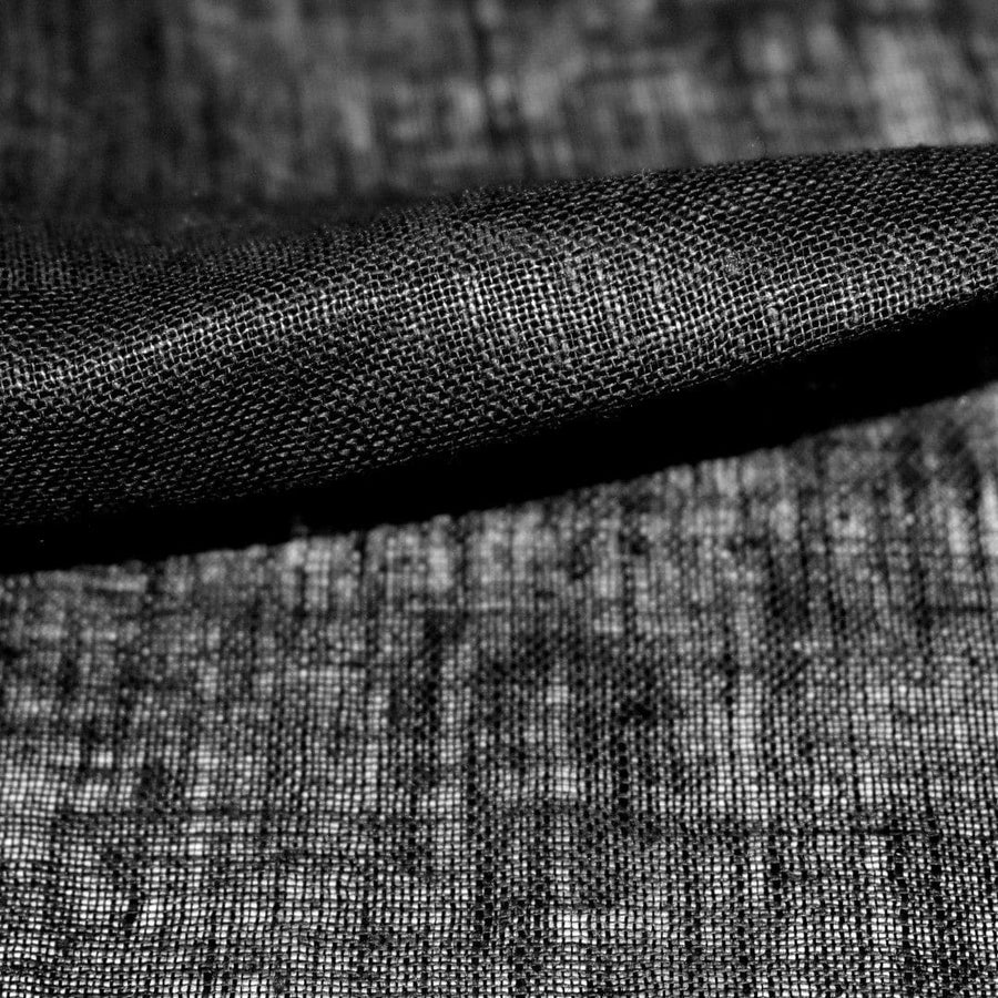 Esarfa-Sal tesuta manual din 100% IN (Linen 100% ) -Negru -> Cod: Linen3 - esarfa din Linen (in)