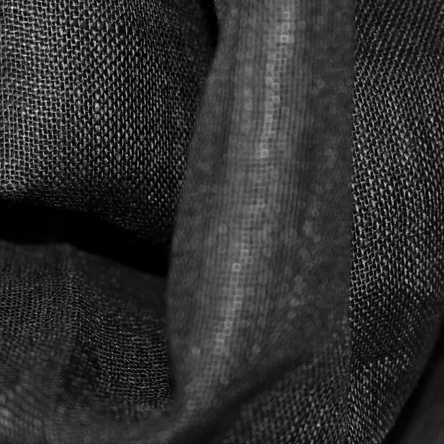 Esarfa-Sal tesuta manual din 100% IN (Linen 100% ) -Negru -> Cod: Linen3 - esarfa din Linen (in)