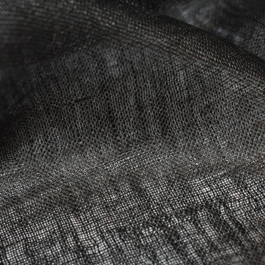 Esarfa-Sal tesuta manual din 100% IN (Linen 100% ) -Negru -> Cod: Linen3 - esarfa din Linen (in)